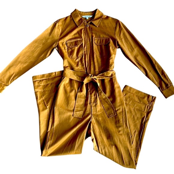 Elizabeth and James Utility Dressy Girl Belted Jumpsuit in Dirt Road Size S NWT - Picture 9 of 11